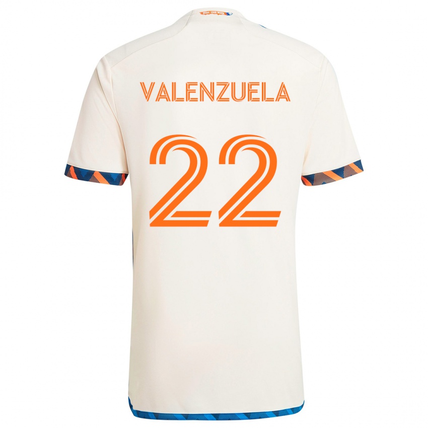 Niño Camiseta Gerardo Valenzuela #22 Blanco Naranja 2ª Equipación 2024/25 La Camisa México