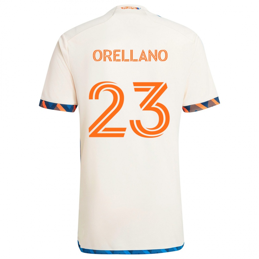 Niño Camiseta Luca Orellano #23 Blanco Naranja 2ª Equipación 2024/25 La Camisa México