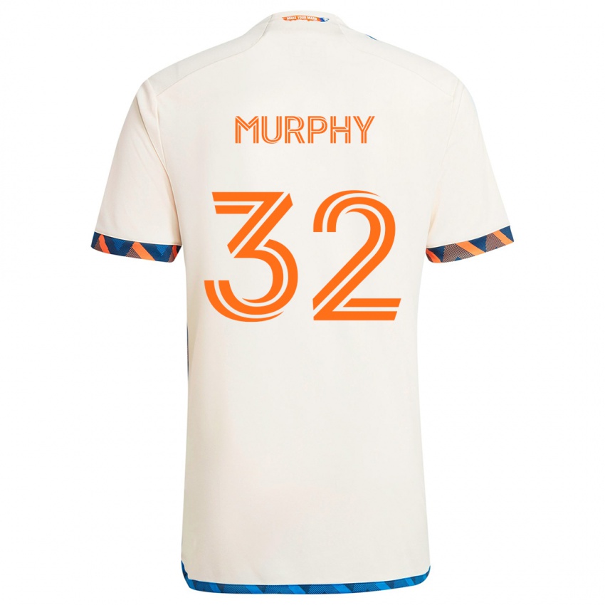 Niño Camiseta Ian Murphy #32 Blanco Naranja 2ª Equipación 2024/25 La Camisa México