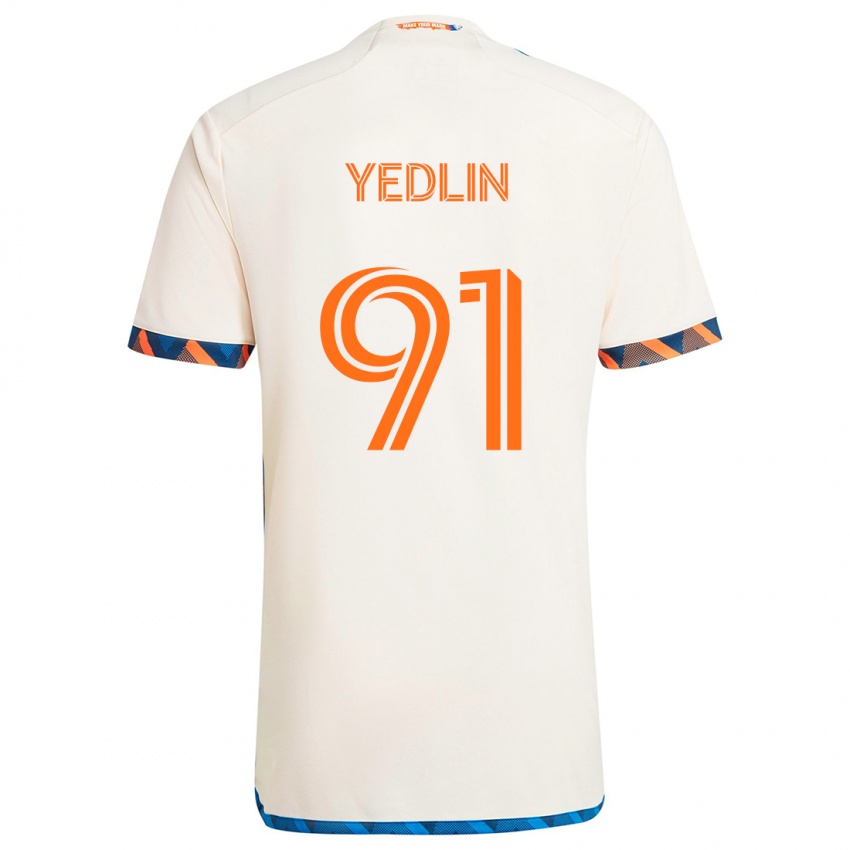 Niño Camiseta Deandre Yedlin #91 Blanco Naranja 2ª Equipación 2024/25 La Camisa México