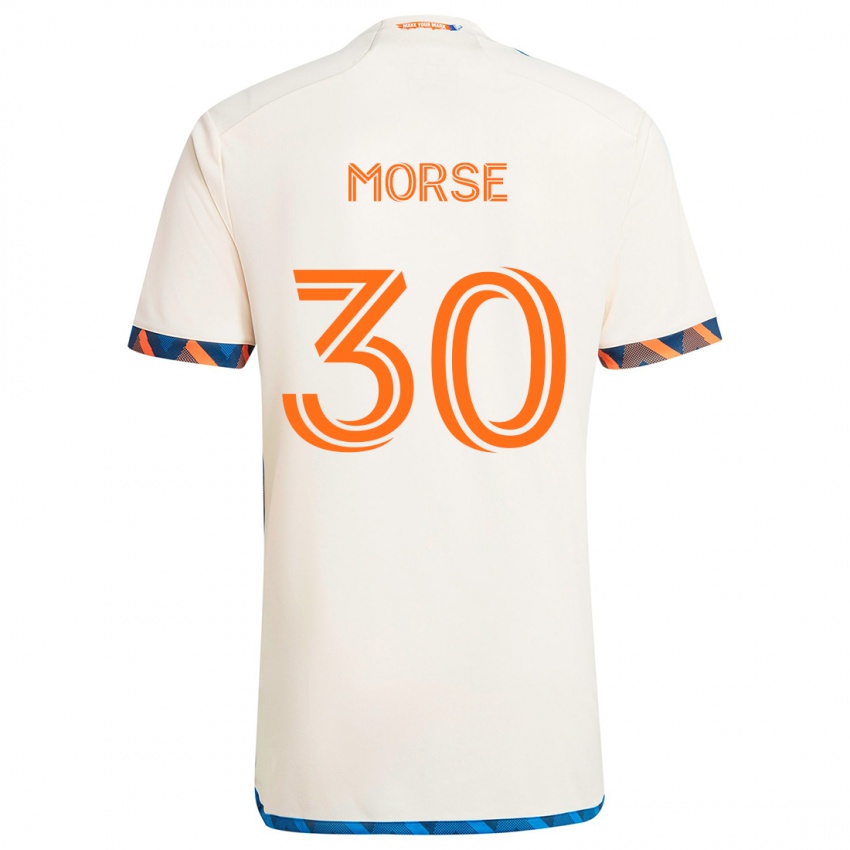 Niño Camiseta Hunter Morse #30 Blanco Naranja 2ª Equipación 2024/25 La Camisa México