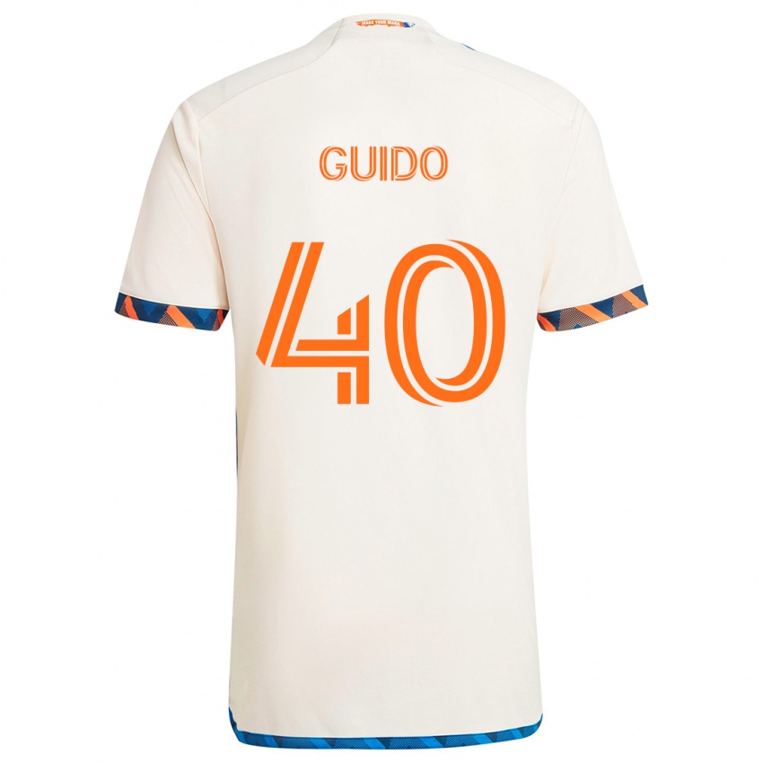 Niño Camiseta Alejandro Guido #40 Blanco Naranja 2ª Equipación 2024/25 La Camisa México