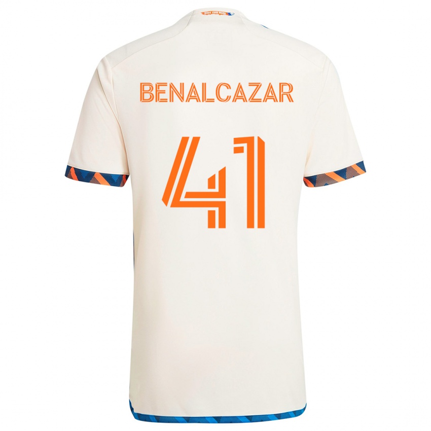 Niño Camiseta Nico Benalcázar #41 Blanco Naranja 2ª Equipación 2024/25 La Camisa México