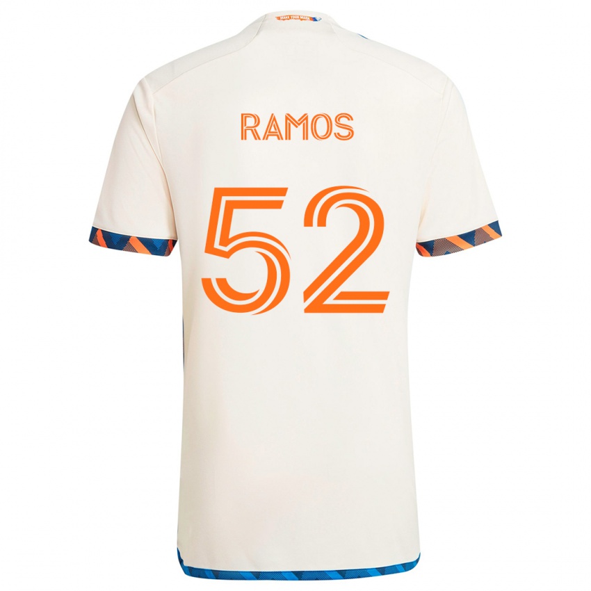 Niño Camiseta Yair Ramos #52 Blanco Naranja 2ª Equipación 2024/25 La Camisa México