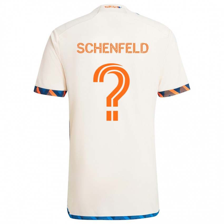 Niño Camiseta Matthew Schenfeld #0 Blanco Naranja 2ª Equipación 2024/25 La Camisa México