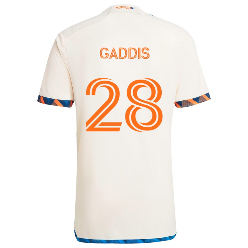 Niño Camiseta Raymon Gaddis #28 Blanco Naranja 2ª Equipación 2024/25 La Camisa México