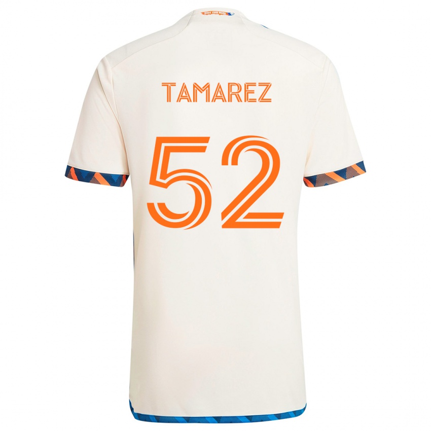 Niño Camiseta Lucas Tamarez #52 Blanco Naranja 2ª Equipación 2024/25 La Camisa México