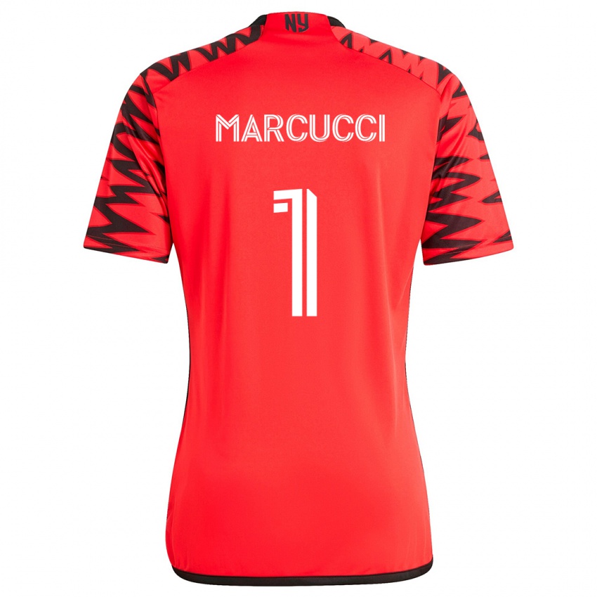 Niño Camiseta Aj Marcucci #1 Rojo Negro Blanco 2ª Equipación 2024/25 La Camisa México