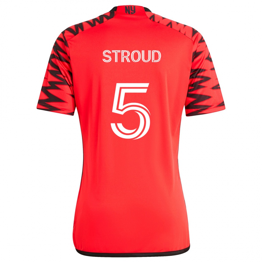 Niño Camiseta Peter Stroud #5 Rojo Negro Blanco 2ª Equipación 2024/25 La Camisa México