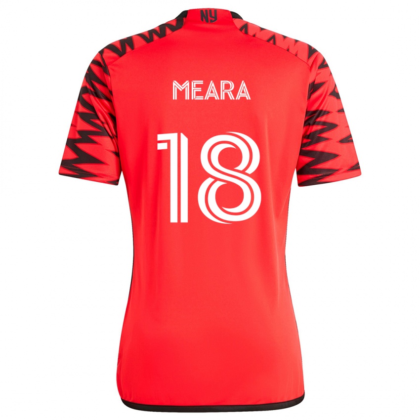 Niño Camiseta Ryan Meara #18 Rojo Negro Blanco 2ª Equipación 2024/25 La Camisa México