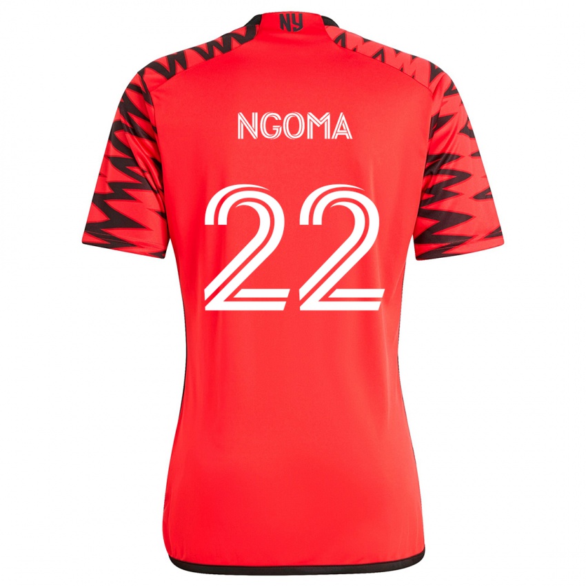 Niño Camiseta Serge Ngoma #22 Rojo Negro Blanco 2ª Equipación 2024/25 La Camisa México