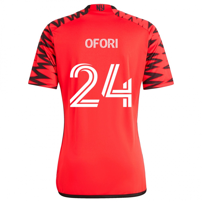 Niño Camiseta Curtis Ofori #24 Rojo Negro Blanco 2ª Equipación 2024/25 La Camisa México