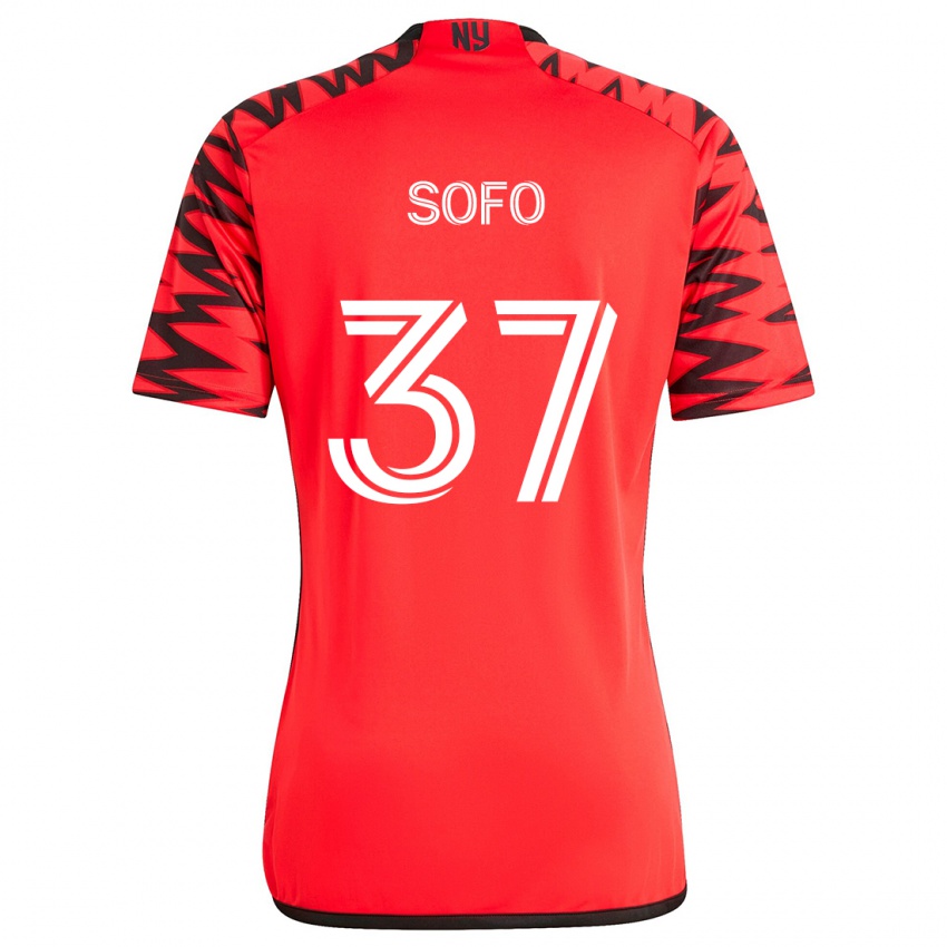 Niño Camiseta Mohammed Sofo #37 Rojo Negro Blanco 2ª Equipación 2024/25 La Camisa México