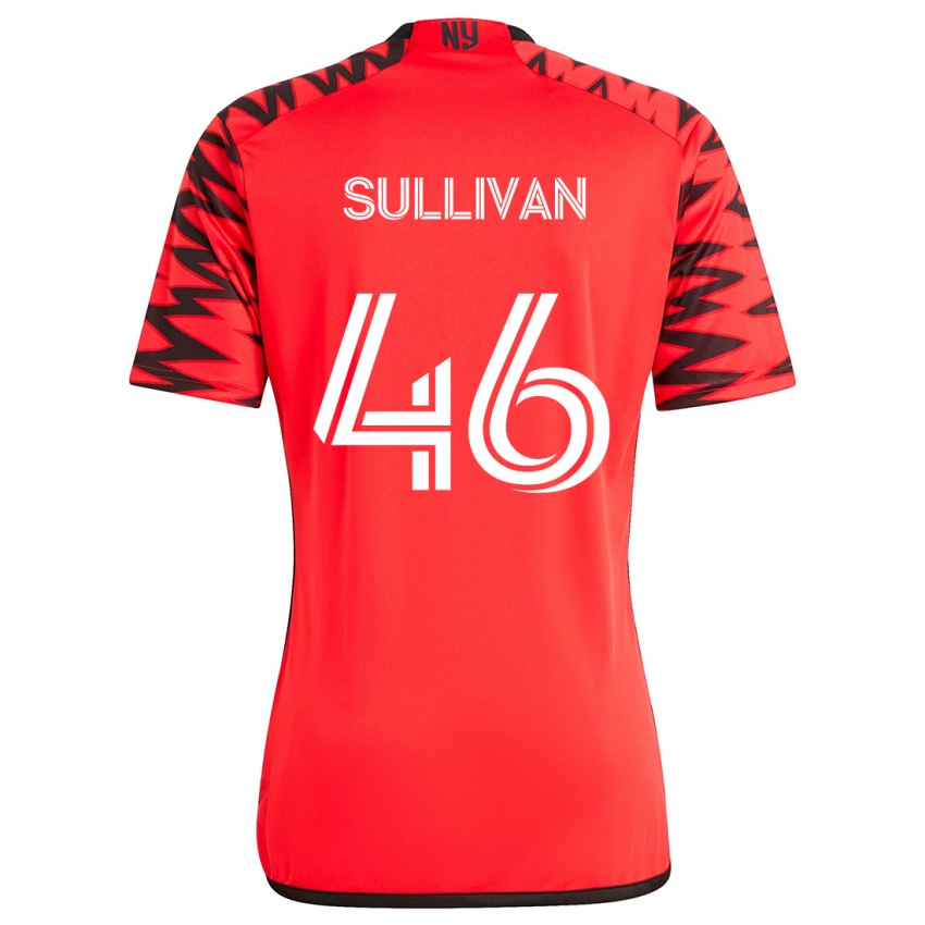 Niño Camiseta Dylan Sullivan #46 Rojo Negro Blanco 2ª Equipación 2024/25 La Camisa México