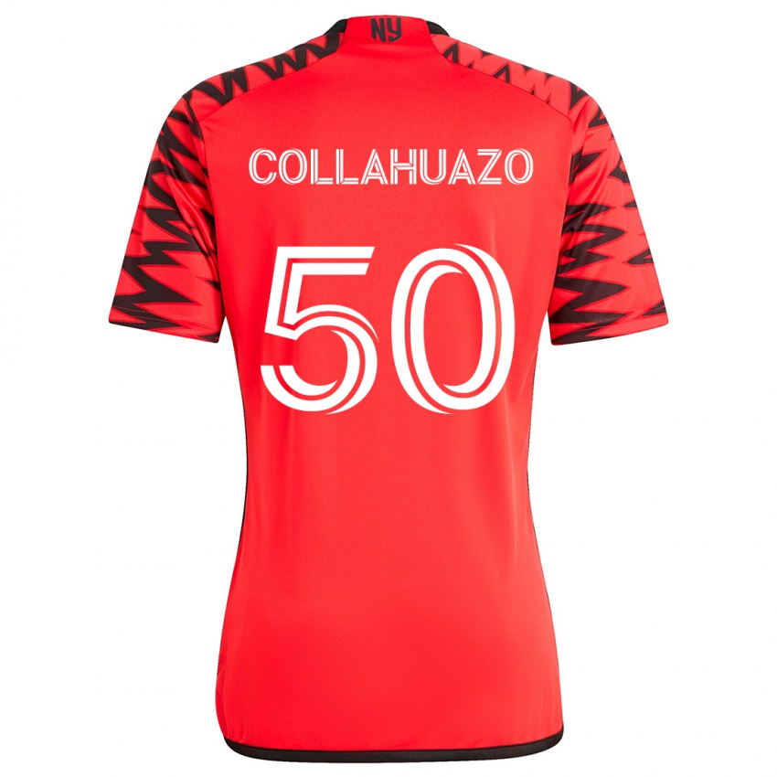 Niño Camiseta Jair Collahuazo #50 Rojo Negro Blanco 2ª Equipación 2024/25 La Camisa México