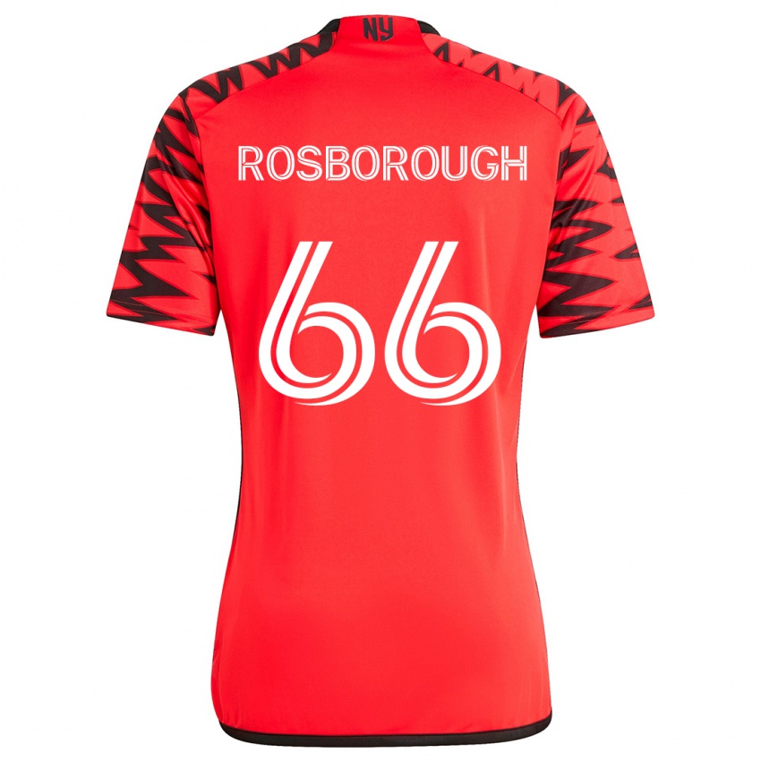 Niño Camiseta Tanner Rosborough #66 Rojo Negro Blanco 2ª Equipación 2024/25 La Camisa México