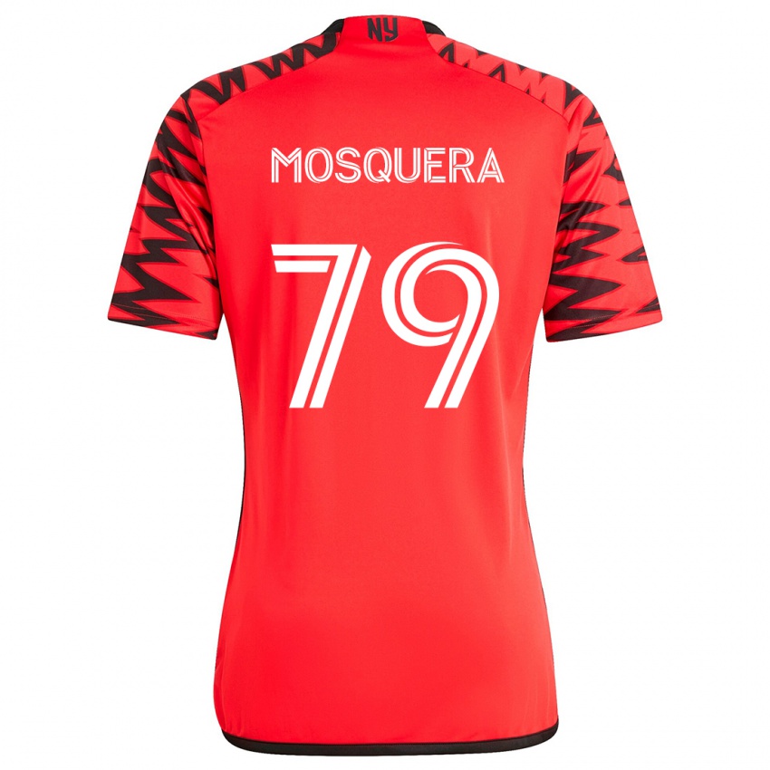 Niño Camiseta Rafael Mosquera #79 Rojo Negro Blanco 2ª Equipación 2024/25 La Camisa México