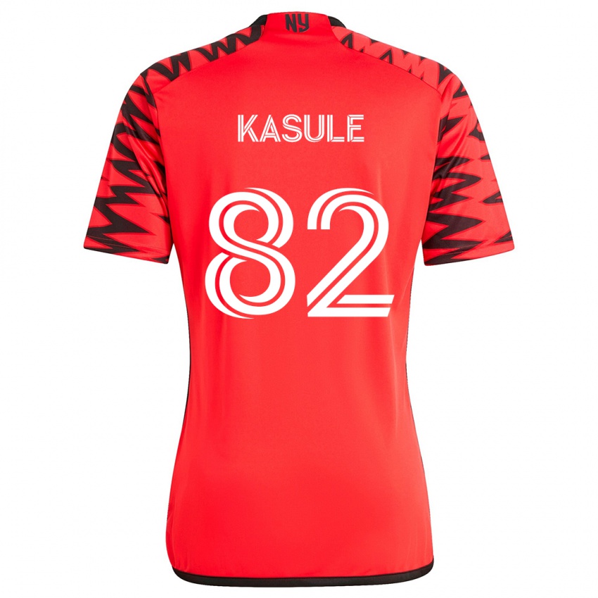 Niño Camiseta Ibrahim Kasule #82 Rojo Negro Blanco 2ª Equipación 2024/25 La Camisa México