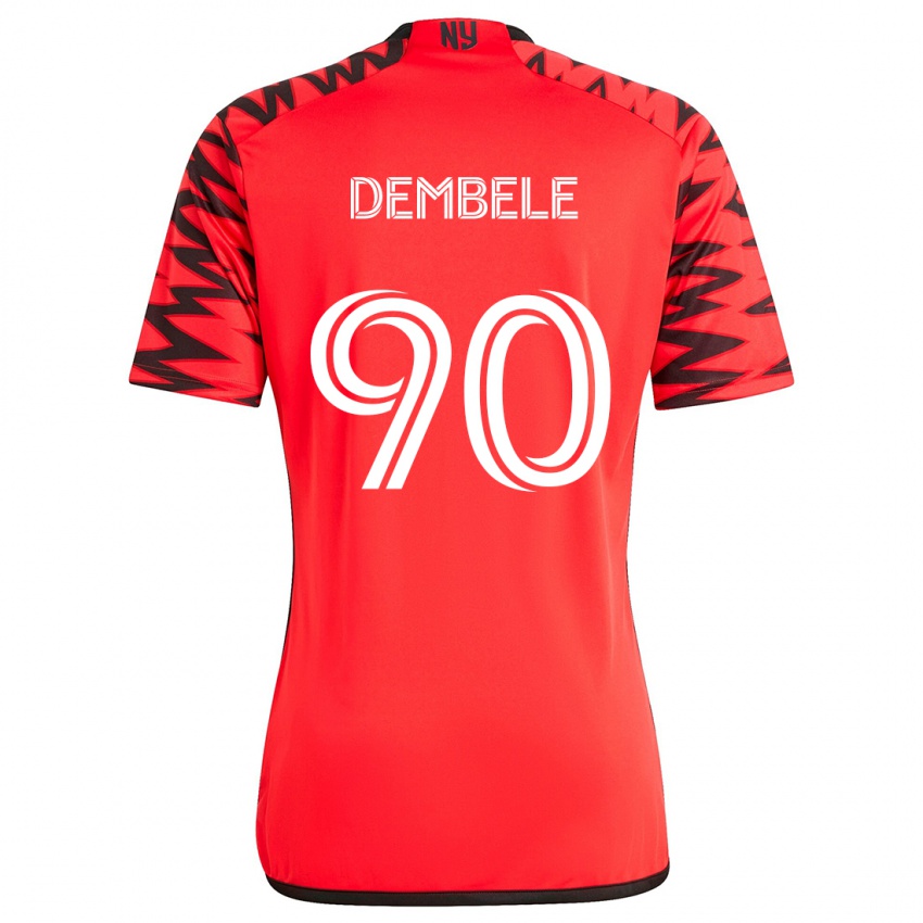 Niño Camiseta Malick Dembele #90 Rojo Negro Blanco 2ª Equipación 2024/25 La Camisa México