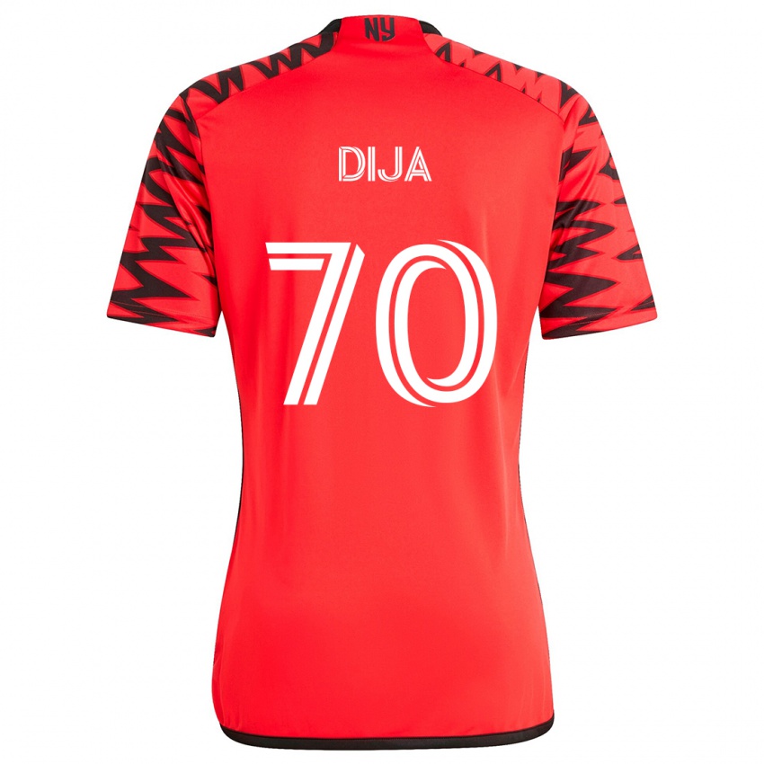 Niño Camiseta Dija #70 Rojo Negro Blanco 2ª Equipación 2024/25 La Camisa México