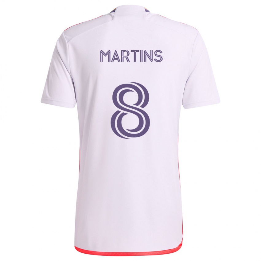 Niño Camiseta Felipe Martins #8 Blanco Rojo Púrpura 2ª Equipación 2024/25 La Camisa México