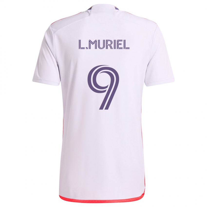 Niño Camiseta Luis Muriel #9 Blanco Rojo Púrpura 2ª Equipación 2024/25 La Camisa México