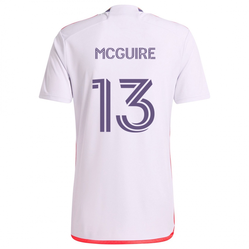 Niño Camiseta Duncan Mcguire #13 Blanco Rojo Púrpura 2ª Equipación 2024/25 La Camisa México