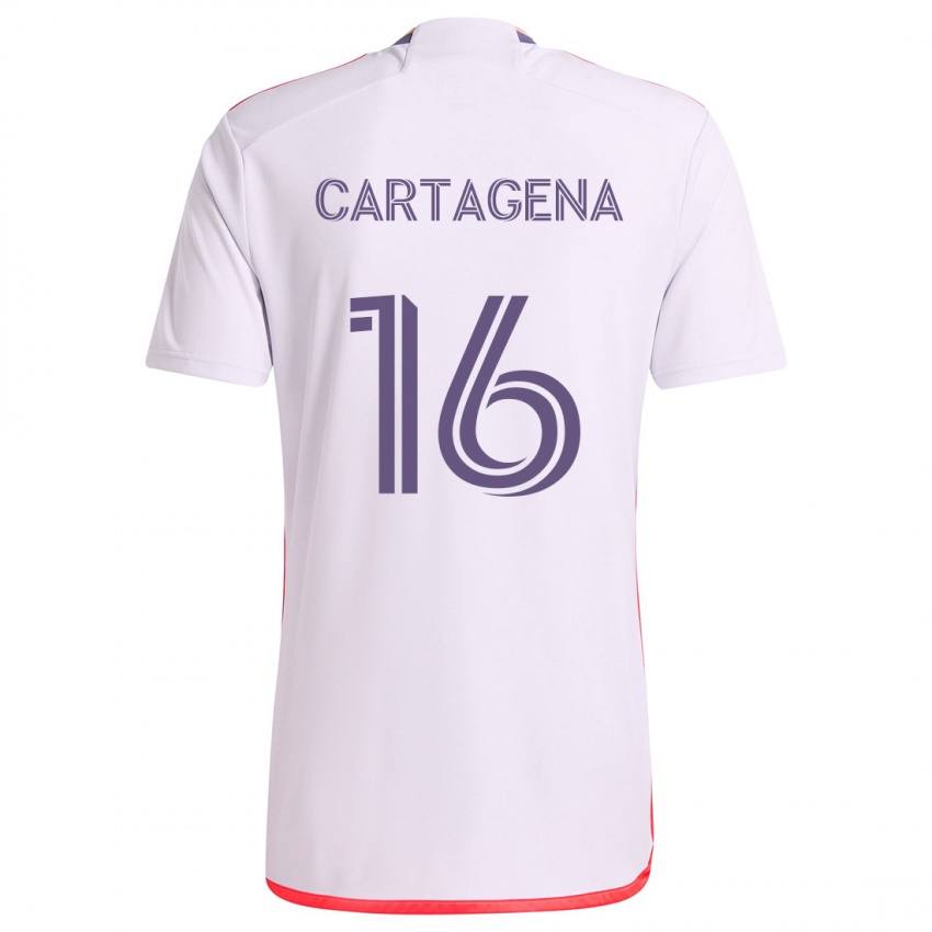 Niño Camiseta Wilder Cartagena #16 Blanco Rojo Púrpura 2ª Equipación 2024/25 La Camisa México