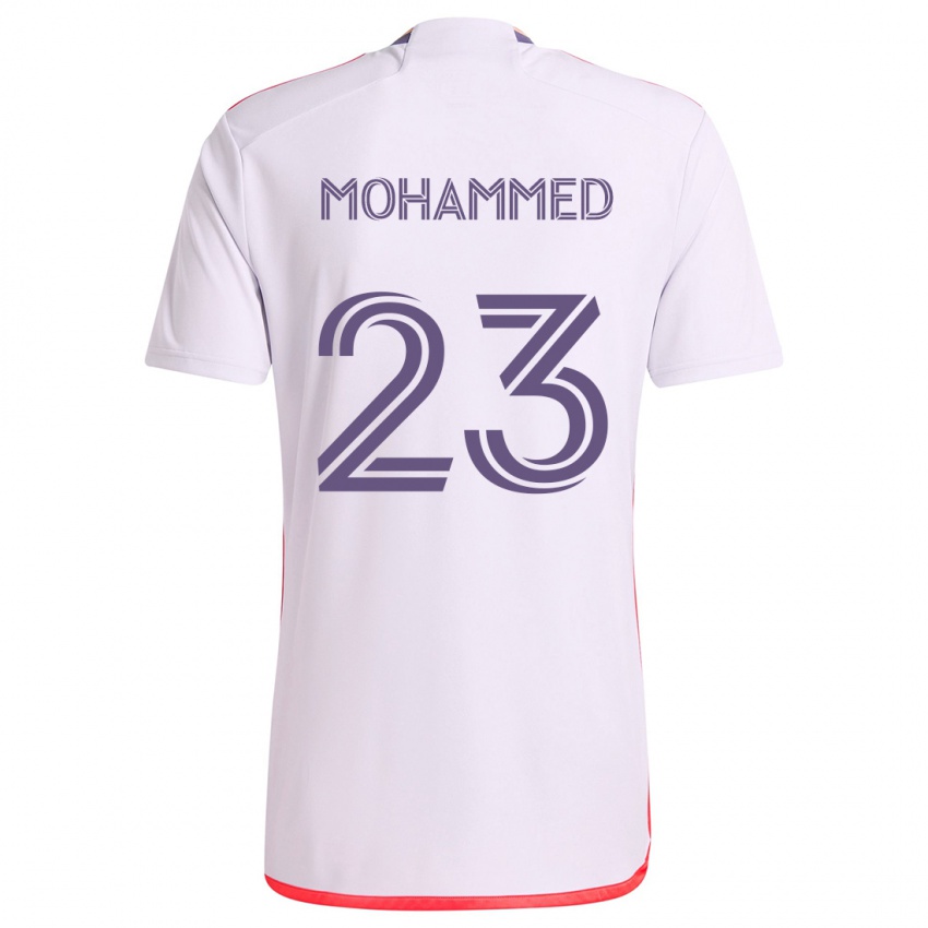 Niño Camiseta Shak Mohammed #23 Blanco Rojo Púrpura 2ª Equipación 2024/25 La Camisa México