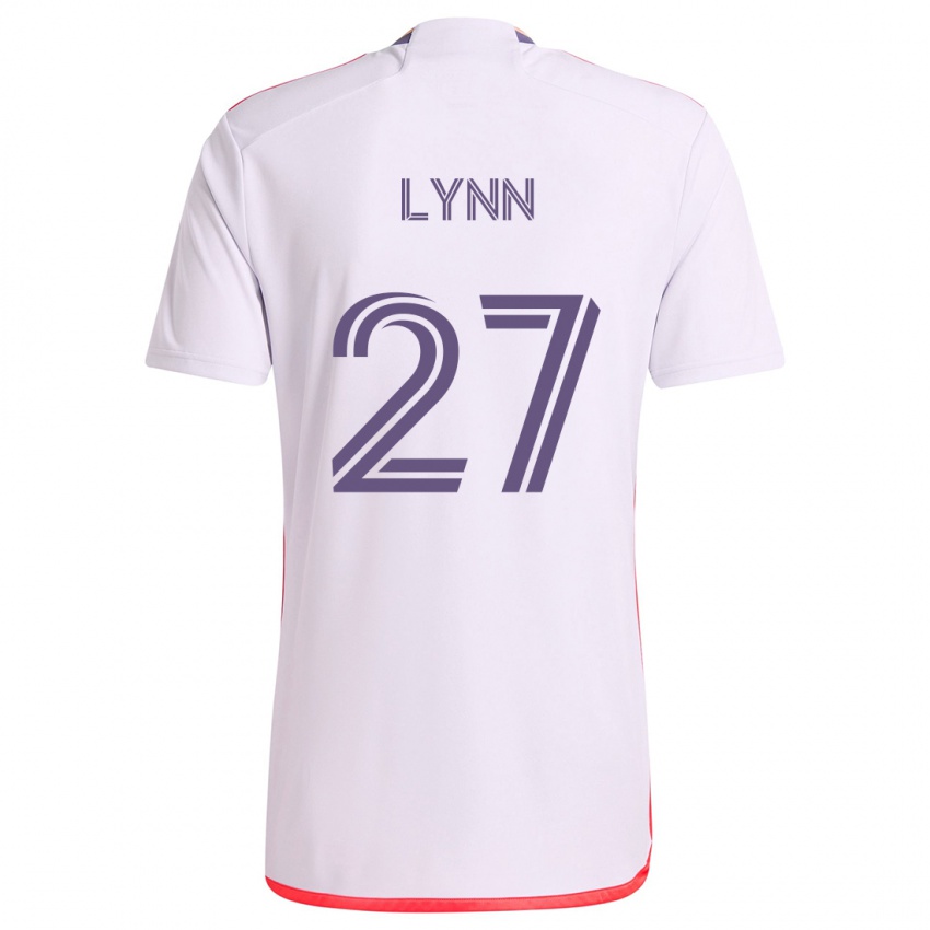 Niño Camiseta Jack Lynn #27 Blanco Rojo Púrpura 2ª Equipación 2024/25 La Camisa México