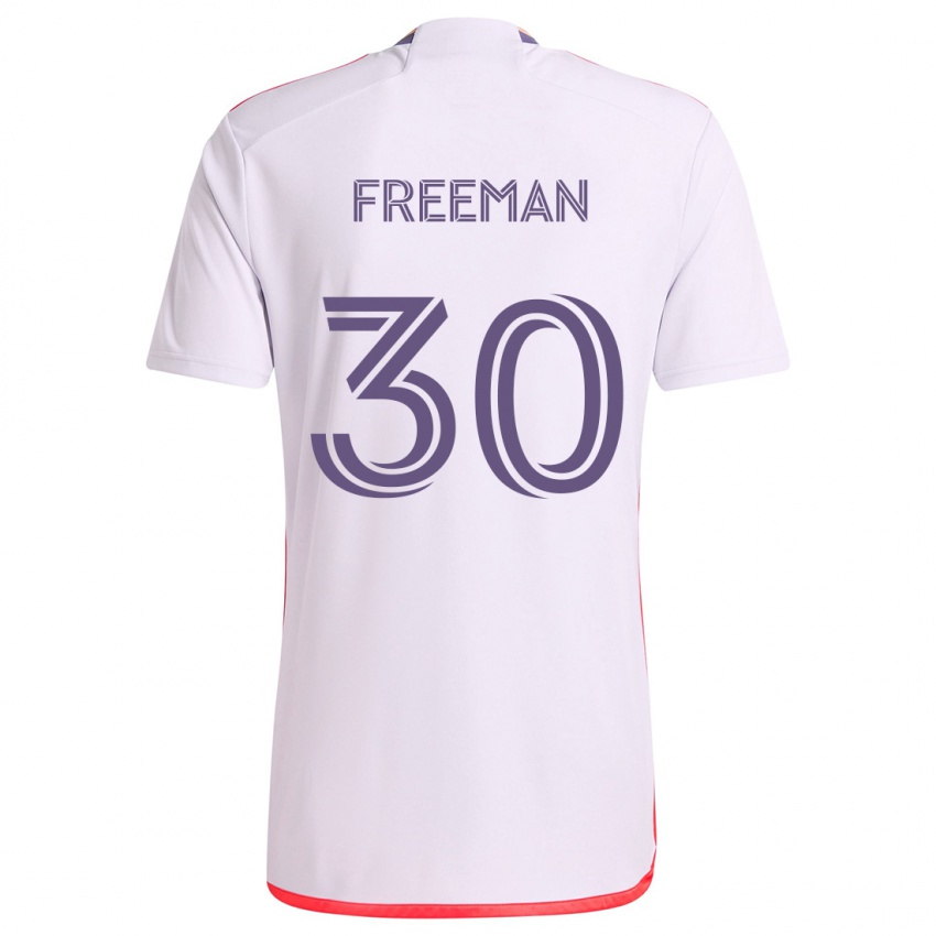 Niño Camiseta Alex Freeman #30 Blanco Rojo Púrpura 2ª Equipación 2024/25 La Camisa México