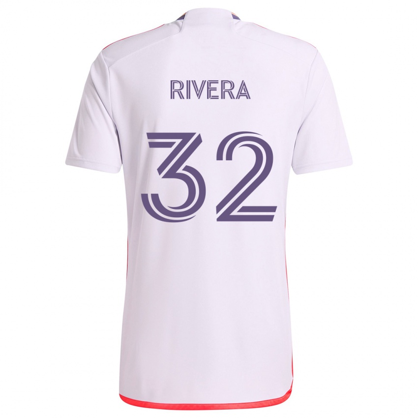 Niño Camiseta Wilfredo Rivera #32 Blanco Rojo Púrpura 2ª Equipación 2024/25 La Camisa México