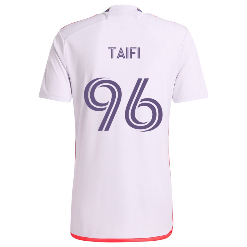 Niño Camiseta Zakaria Taifi #96 Blanco Rojo Púrpura 2ª Equipación 2024/25 La Camisa México