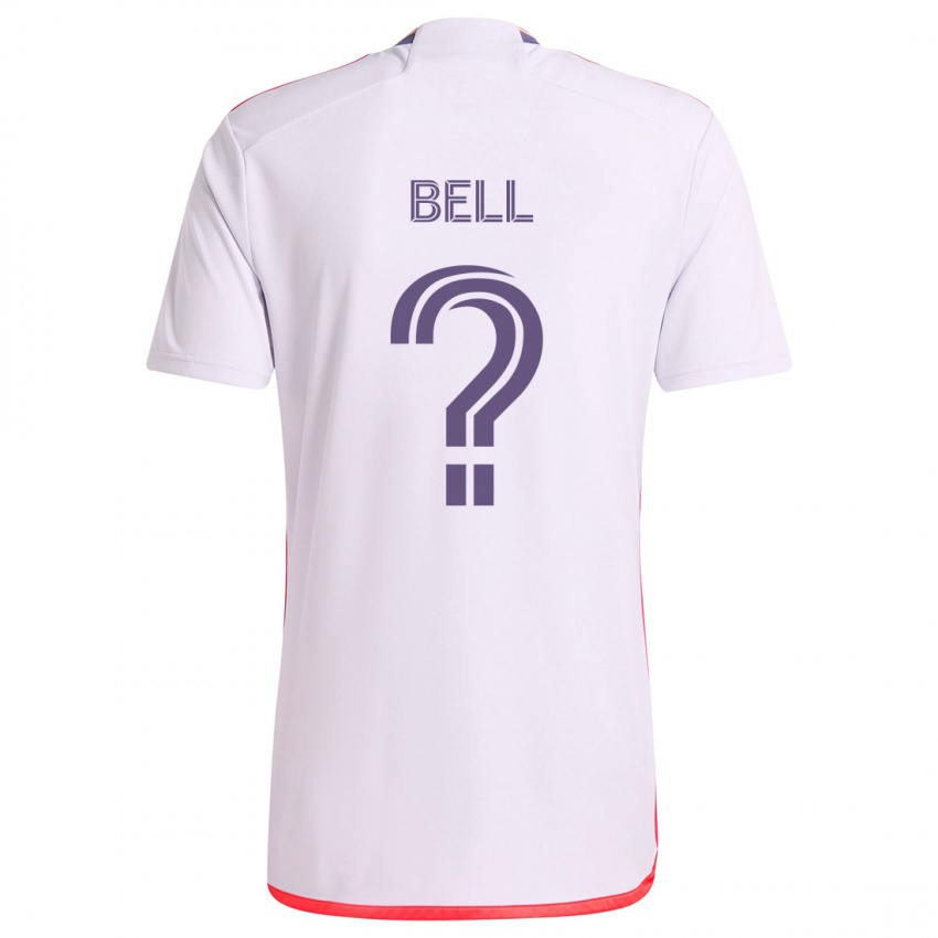 Niño Camiseta Dominic Bell #0 Blanco Rojo Púrpura 2ª Equipación 2024/25 La Camisa México