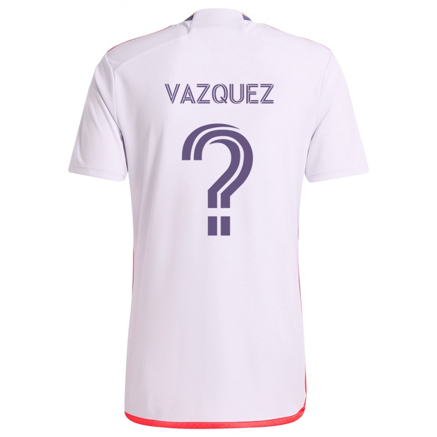 Niño Camiseta Daniel Vazquez #0 Blanco Rojo Púrpura 2ª Equipación 2024/25 La Camisa México