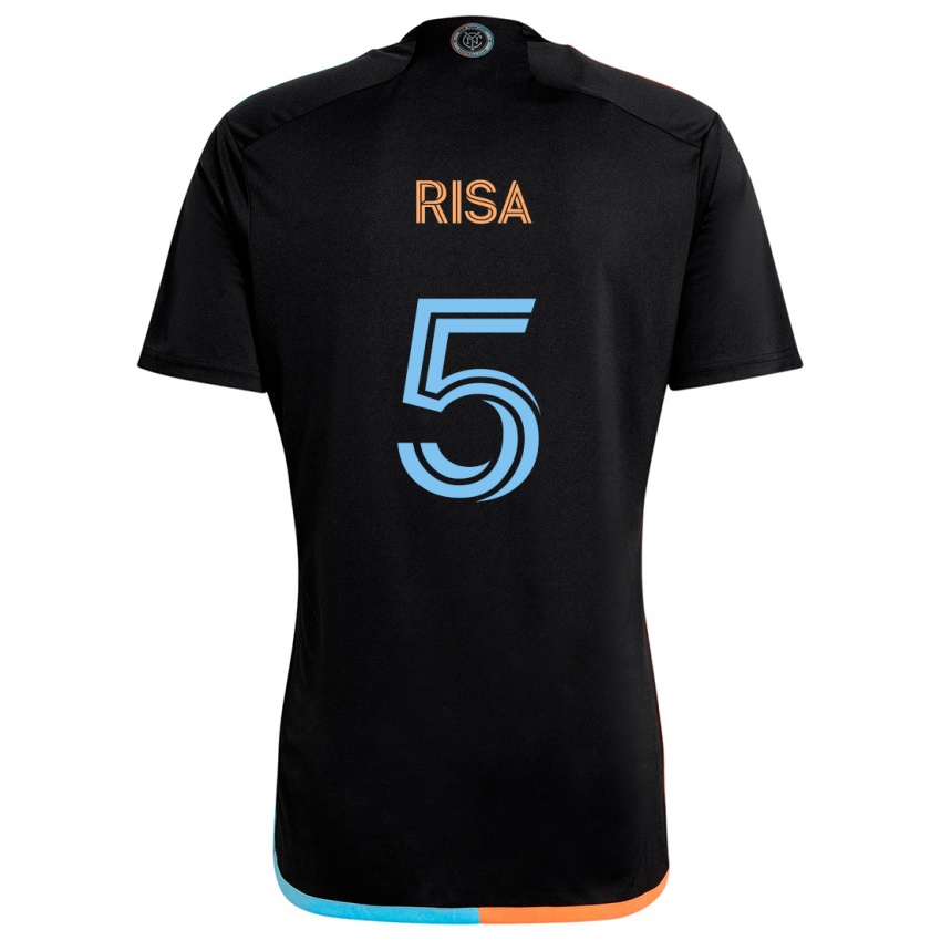 Niño Camiseta Birk Risa #5 Negro Naranja Azul 2ª Equipación 2024/25 La Camisa México