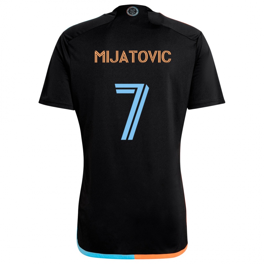 Niño Camiseta Jovan Mijatovic #7 Negro Naranja Azul 2ª Equipación 2024/25 La Camisa México