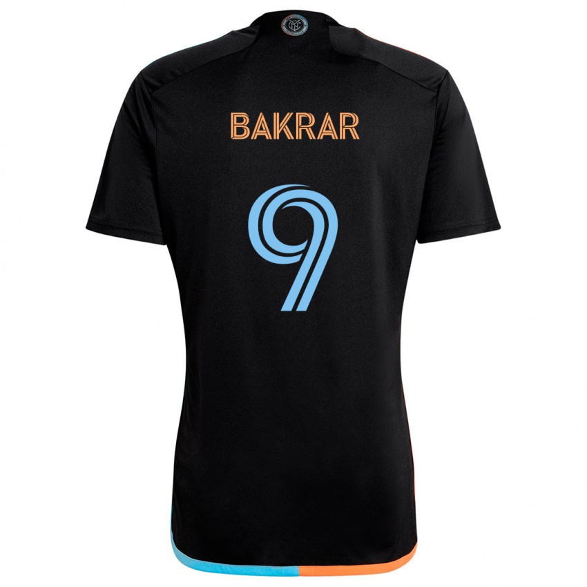 Niño Camiseta Monsef Bakrar #9 Negro Naranja Azul 2ª Equipación 2024/25 La Camisa México