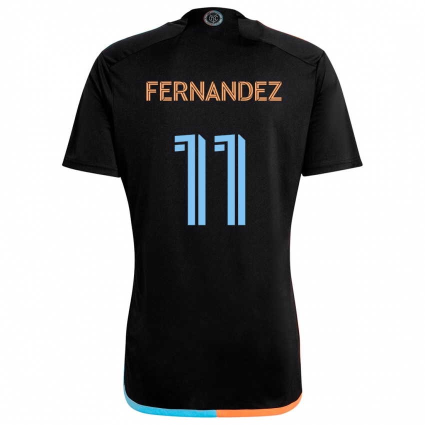 Niño Camiseta Julián Fernández #11 Negro Naranja Azul 2ª Equipación 2024/25 La Camisa México