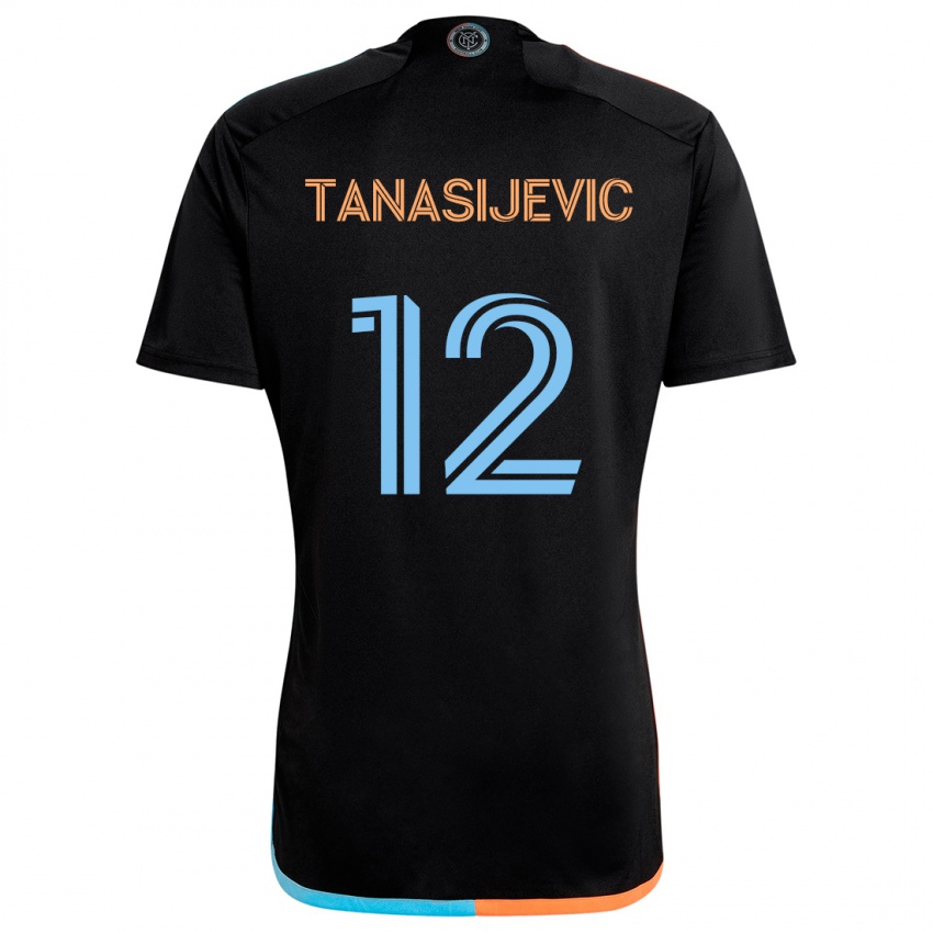 Niño Camiseta Strahinja Tanasijevic #12 Negro Naranja Azul 2ª Equipación 2024/25 La Camisa México