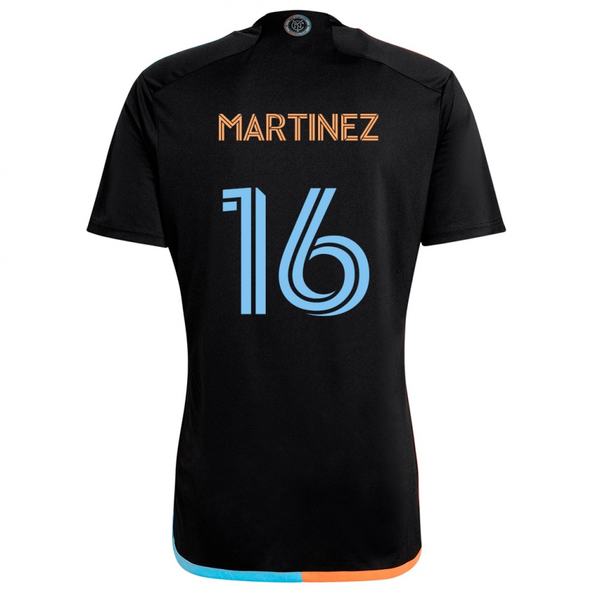 Niño Camiseta Alonso Martínez #16 Negro Naranja Azul 2ª Equipación 2024/25 La Camisa México