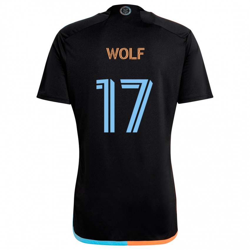 Niño Camiseta Hannes Wolf #17 Negro Naranja Azul 2ª Equipación 2024/25 La Camisa México