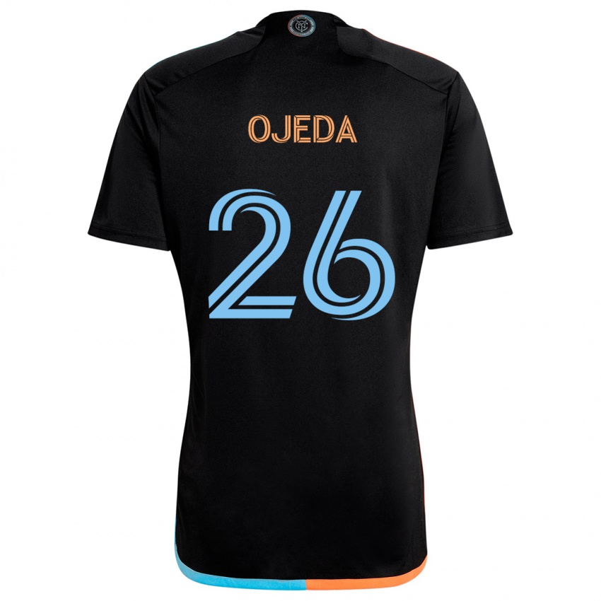 Niño Camiseta Agustín Ojeda #26 Negro Naranja Azul 2ª Equipación 2024/25 La Camisa México