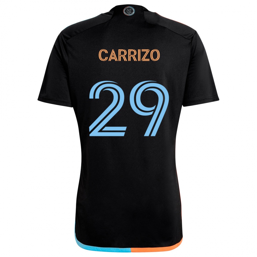 Niño Camiseta Máximo Carrizo #29 Negro Naranja Azul 2ª Equipación 2024/25 La Camisa México