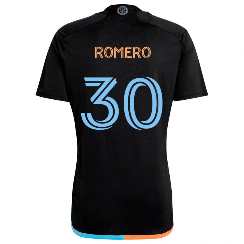 Niño Camiseta Tomás Romero #30 Negro Naranja Azul 2ª Equipación 2024/25 La Camisa México