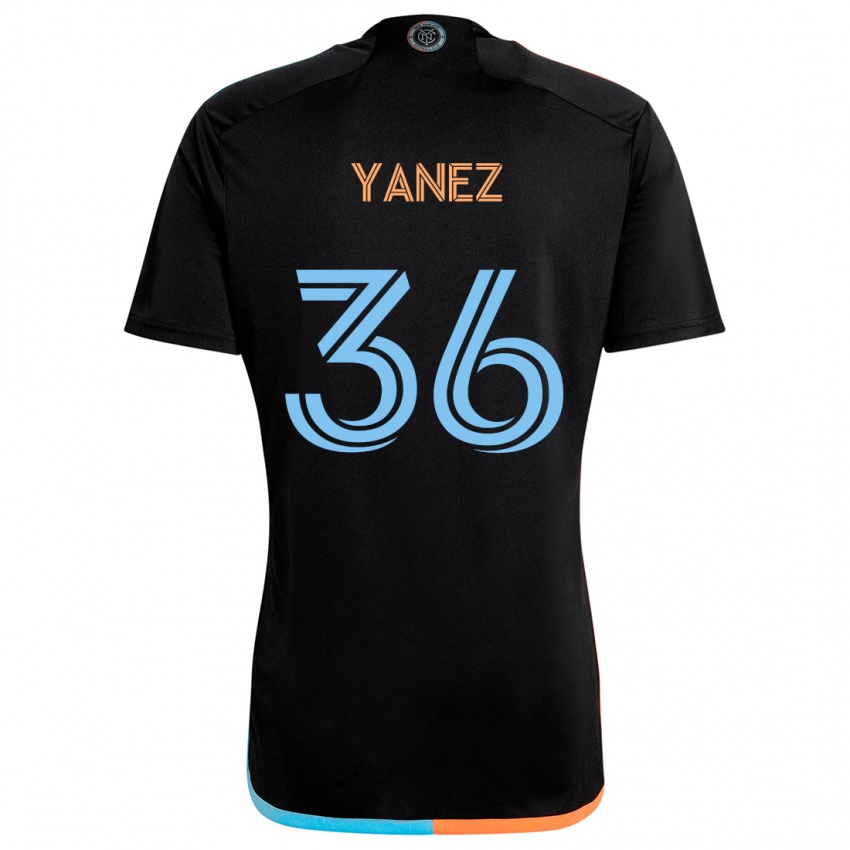 Niño Camiseta Zidane Yañez #36 Negro Naranja Azul 2ª Equipación 2024/25 La Camisa México