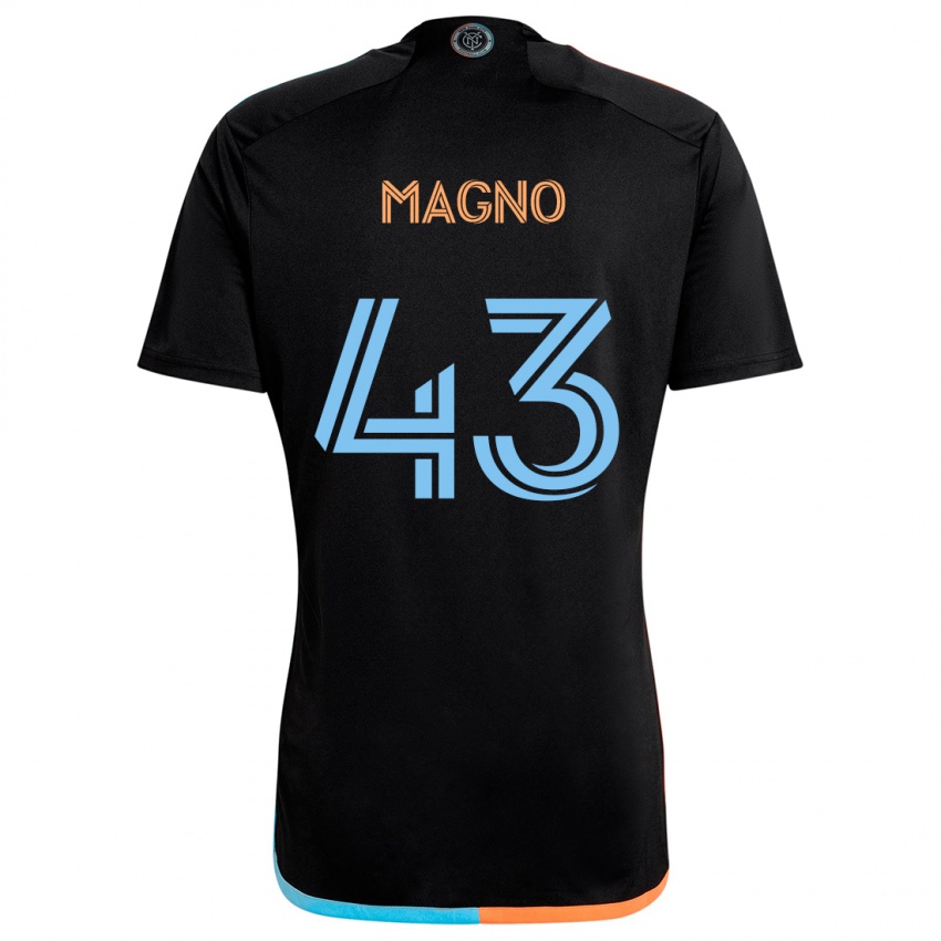 Niño Camiseta Talles Magno #43 Negro Naranja Azul 2ª Equipación 2024/25 La Camisa México