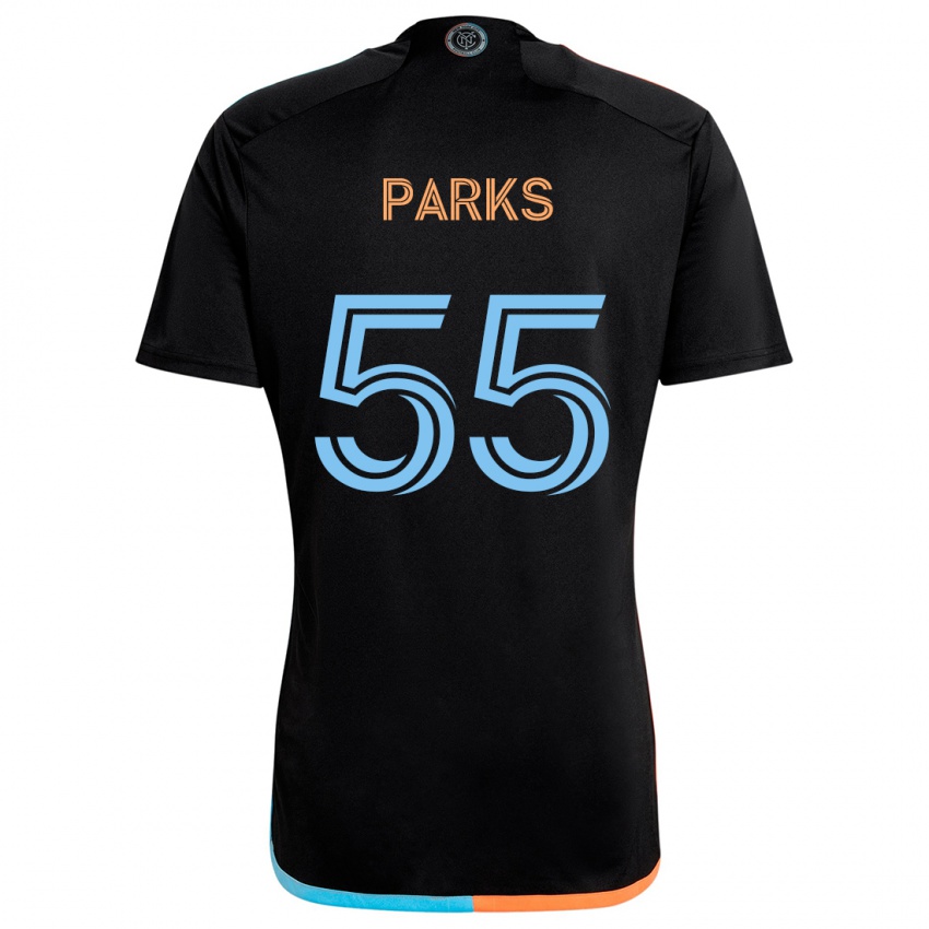 Niño Camiseta Keaton Parks #55 Negro Naranja Azul 2ª Equipación 2024/25 La Camisa México