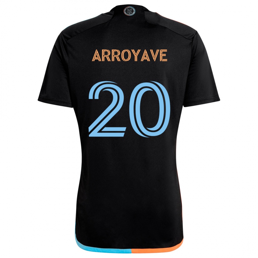 Niño Camiseta Jacob Arroyave #20 Negro Naranja Azul 2ª Equipación 2024/25 La Camisa México