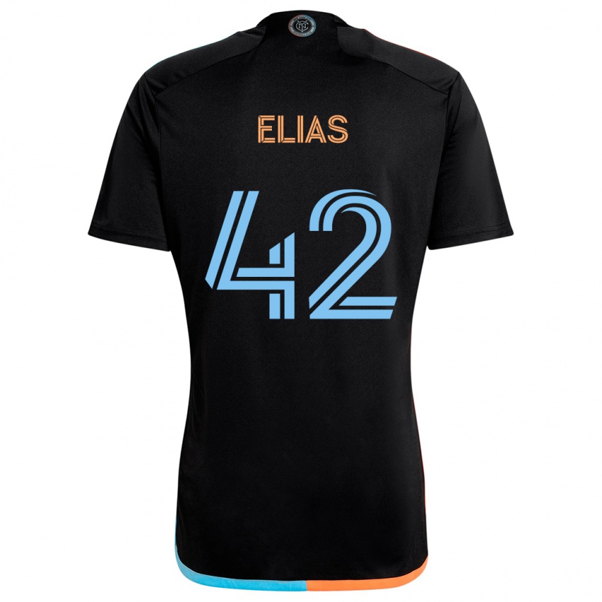 Niño Camiseta Piero Elias #42 Negro Naranja Azul 2ª Equipación 2024/25 La Camisa México